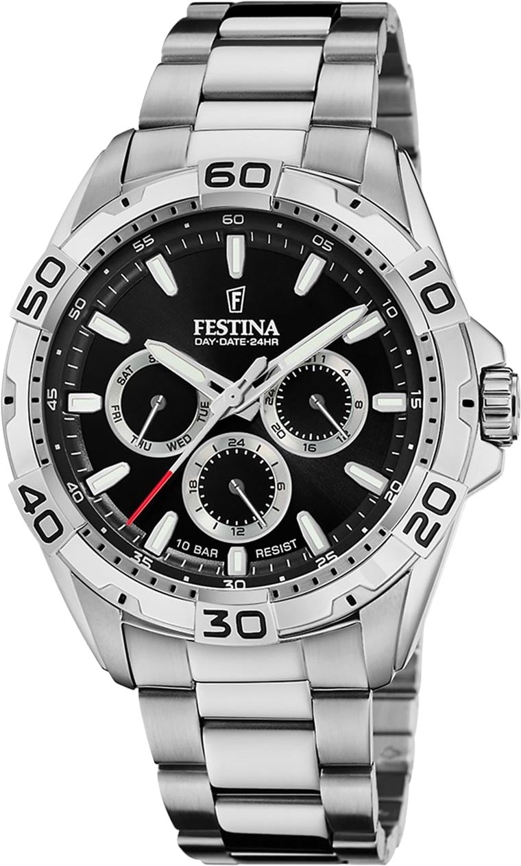 Festina Multifunction - Horloge - Zwart Zilver