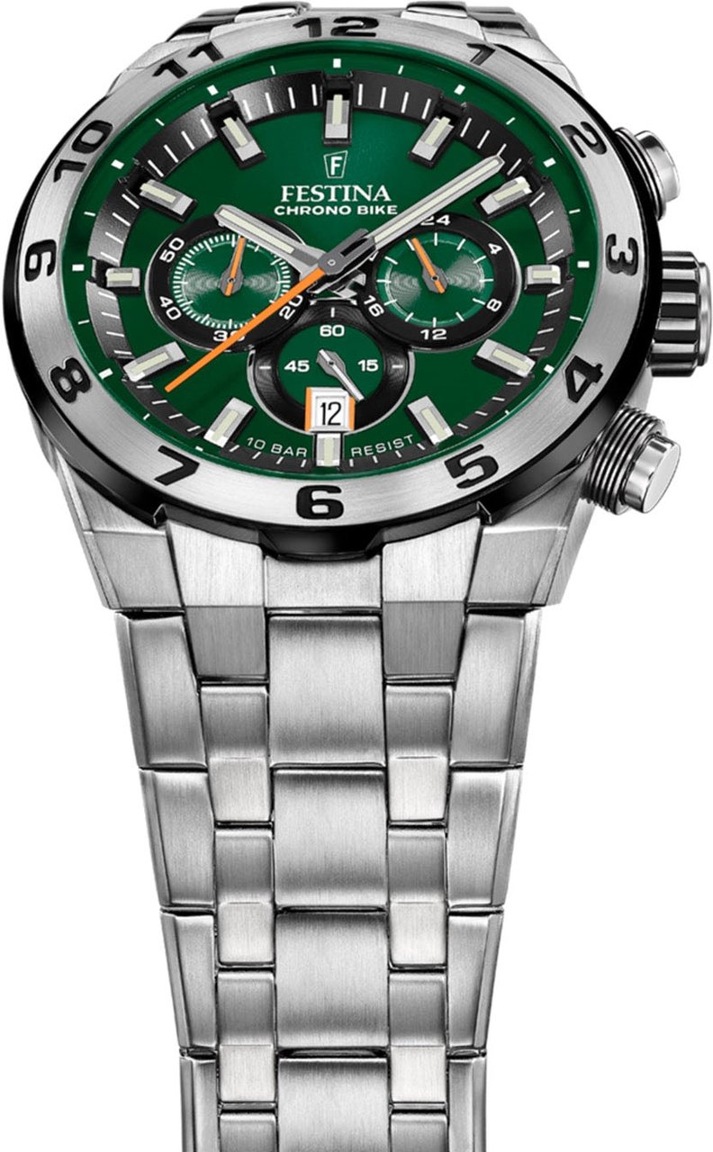 Festina Chrono Bike - Horloge - Donkergroen Divers