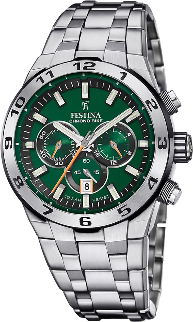 Festina Chrono Bike - Horloge - Donkergroen Divers