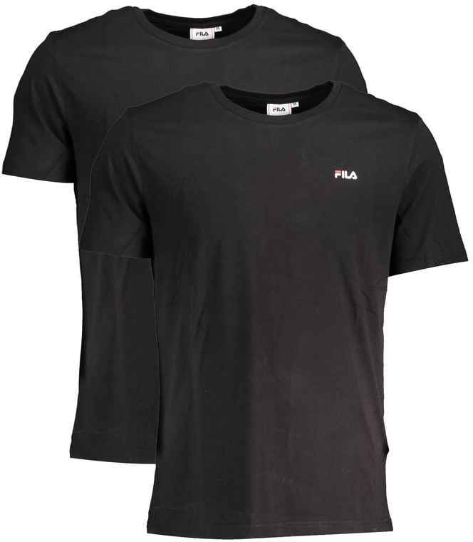 Fila Black Cotton Men TShirt Zwart