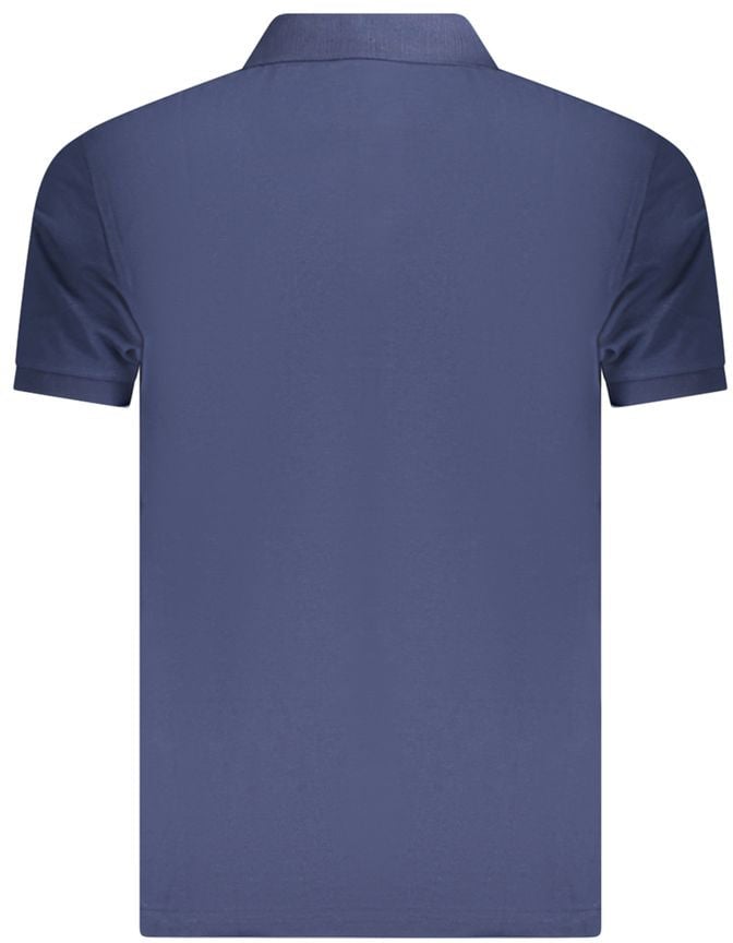 Fila Blue Cotton Men Polo Shirt Blauw