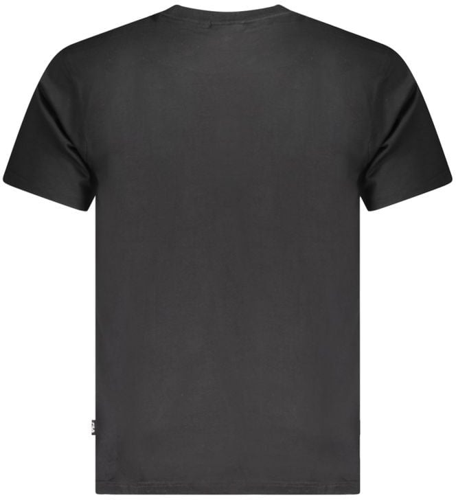Fila Black Cotton Unisex T-Shirt Zwart