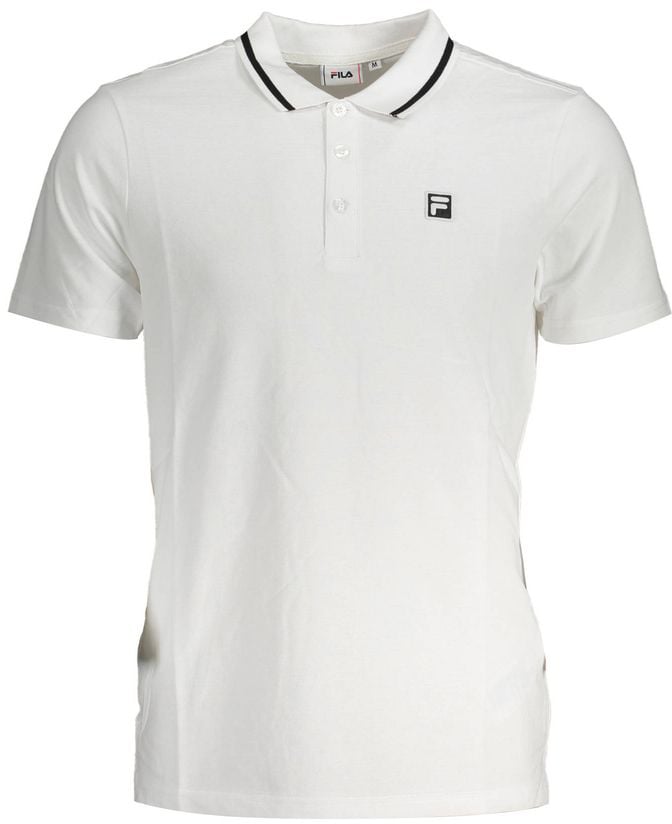 Fila White Cotton Mens Polo Shirt Wit