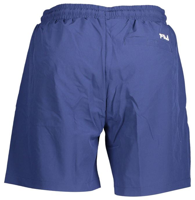 Fila Blu Polyester Men's Swim Trunk Blauw