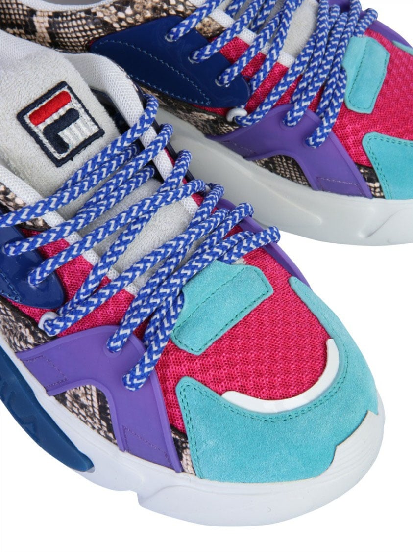 Fila Multi-Color Chunky Sneakers With Tubular Sole Blauw