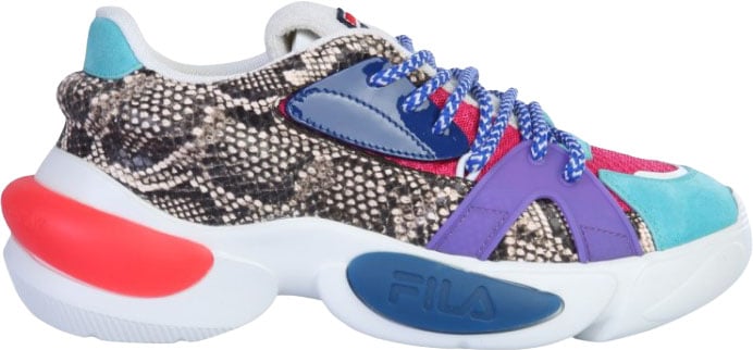 Fila Multi-Color Chunky Sneakers With Tubular Sole Blauw
