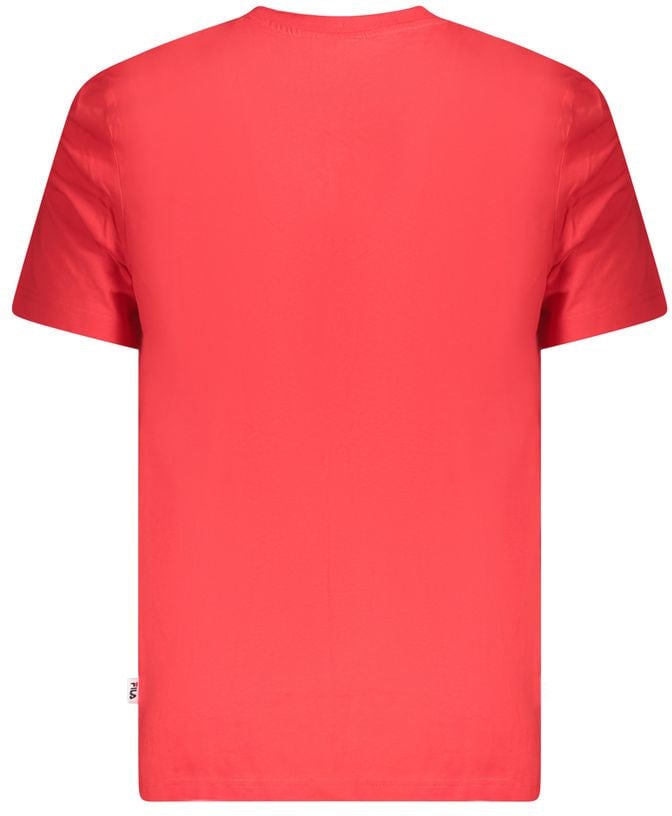Fila Red Cotton Men T-Shirt Rood