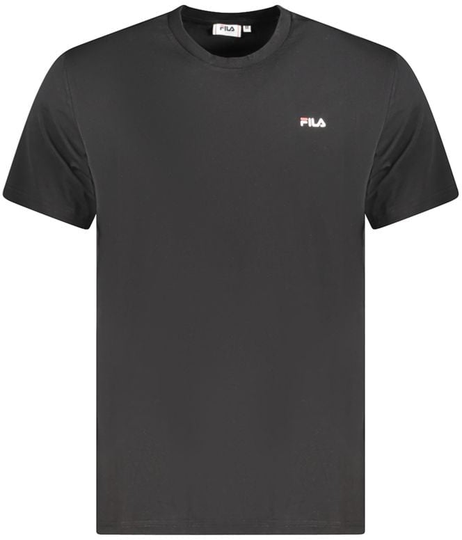 Fila Black Organic Cotton Men T-Shirt Zwart