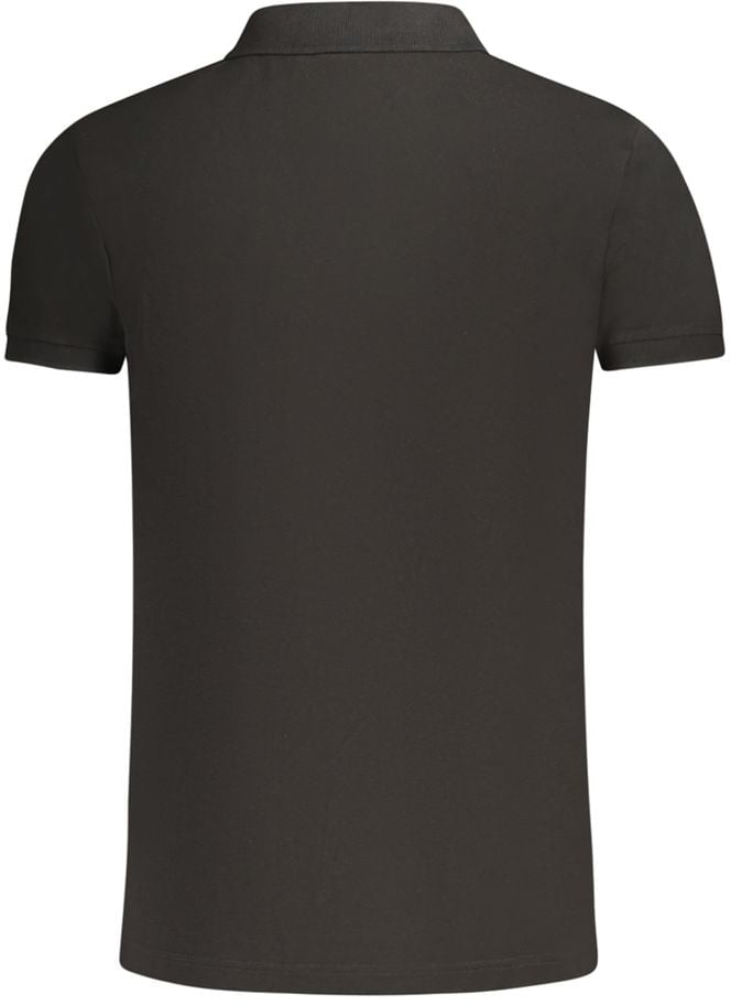 Fila Black Cotton Men Polo Zwart