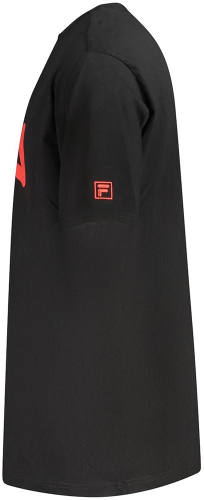 Fila Black Cotton Men T-Shirt Zwart