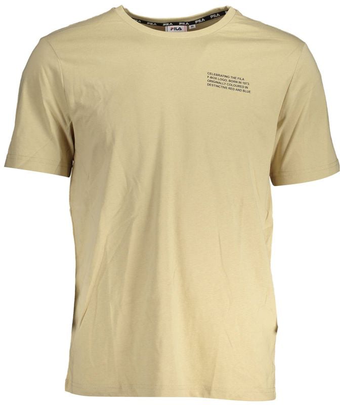 Fila Beige Cotton Mens T-Shirt Beige