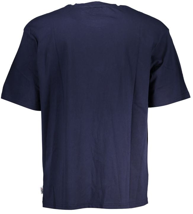 Fila Blue Cotton Men's T-Shirt Blauw