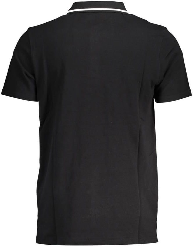 Fila Black Cotton Men Polo Shirt Zwart