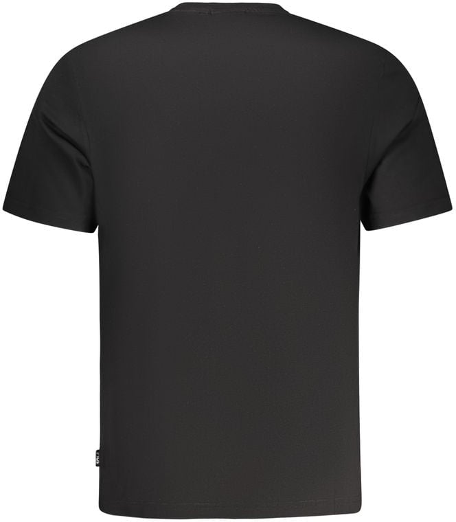 Fila Black Cotton Men T-Shirt Zwart