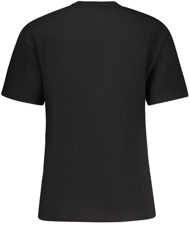 Fila Black Cotton Women T-Shirt Zwart