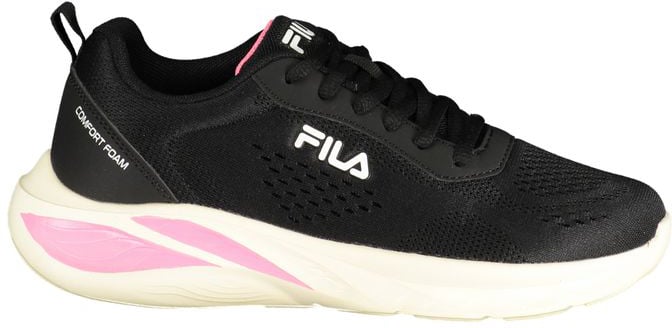 Fila Black Polyester Women Sneaker Zwart
