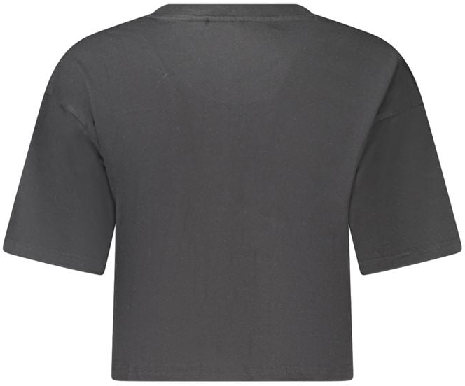 Fila Black Cotton Women's T-Shirt Zwart