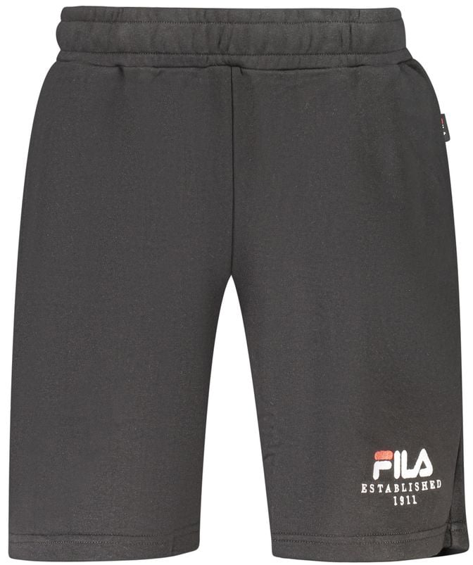 Fila Black Cotton Men's Pants Zwart