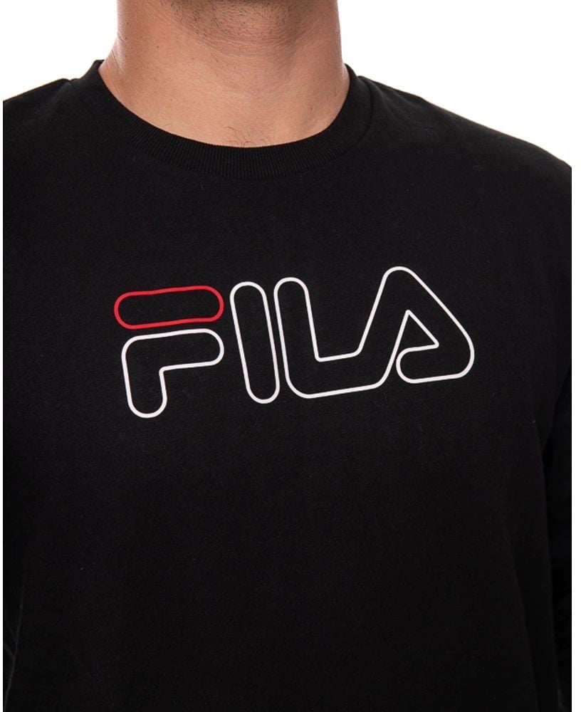 Fila Fila Black Cotton Sweatshirt Zwart