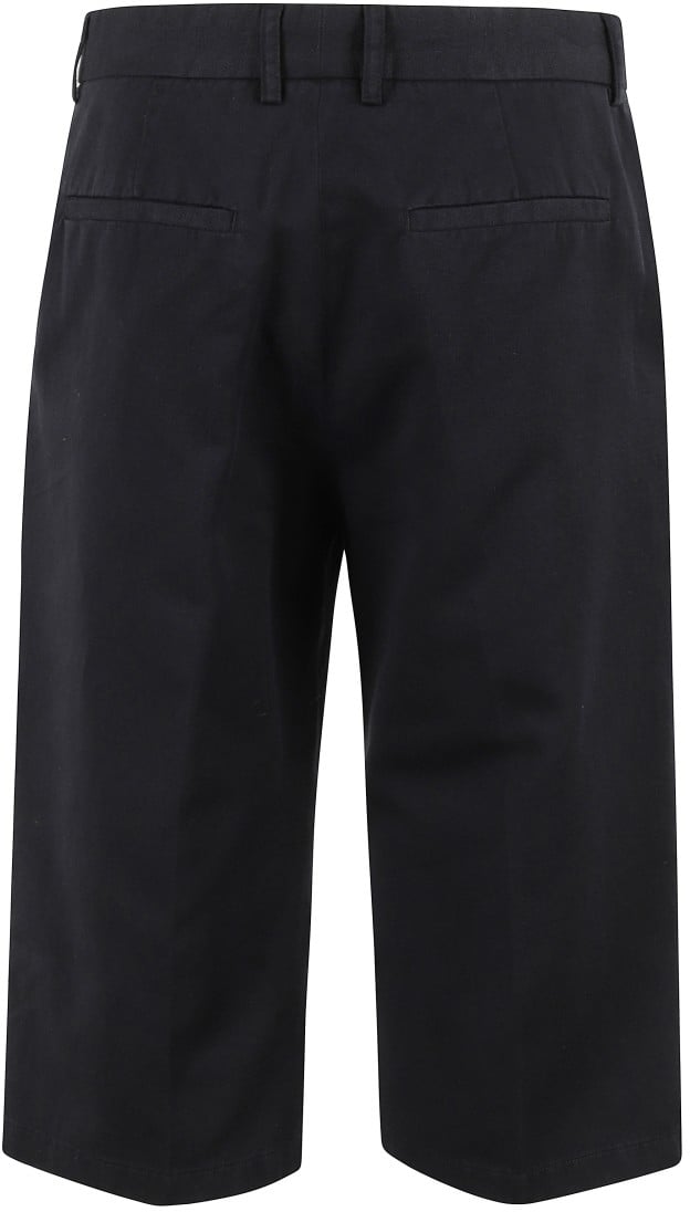 Filippa K Tailored Black Linen Bermuda Shorts Zwart