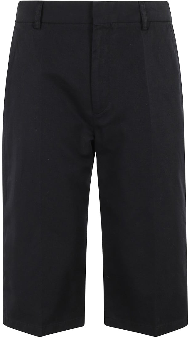 Filippa K Tailored Black Linen Bermuda Shorts Zwart