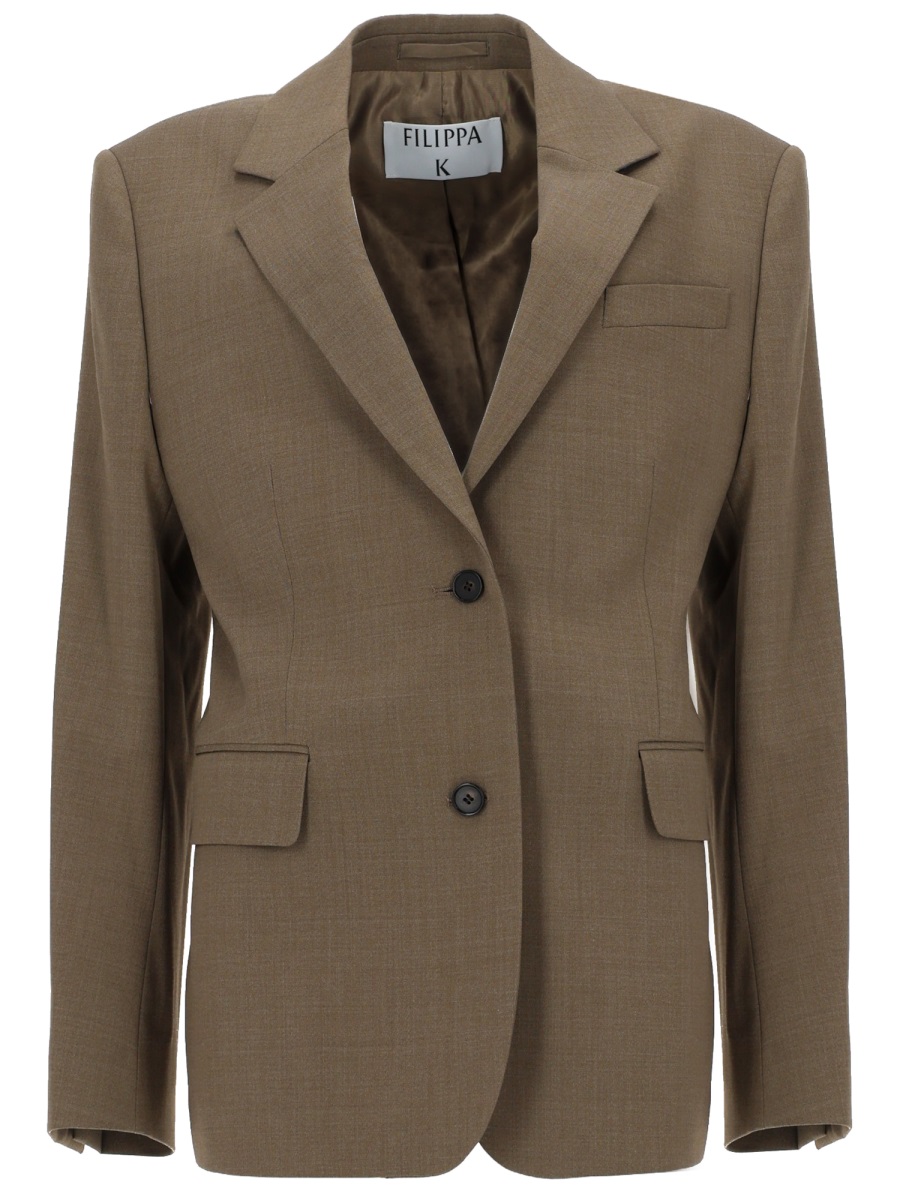 Filippa K Delilah Tailored Notched Lapel Blazer Grijs