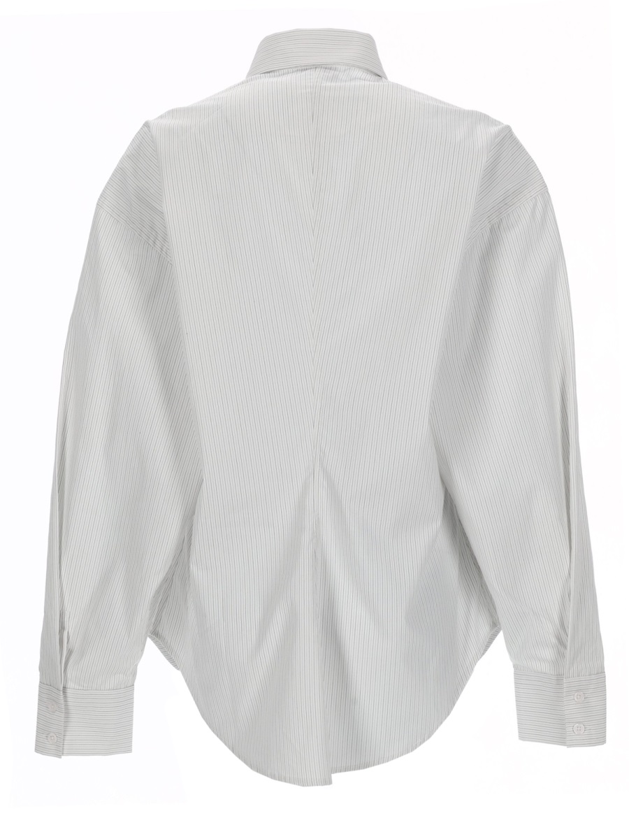 Filippa K Relaxed Fit Vertical Stripes Shirt Wit