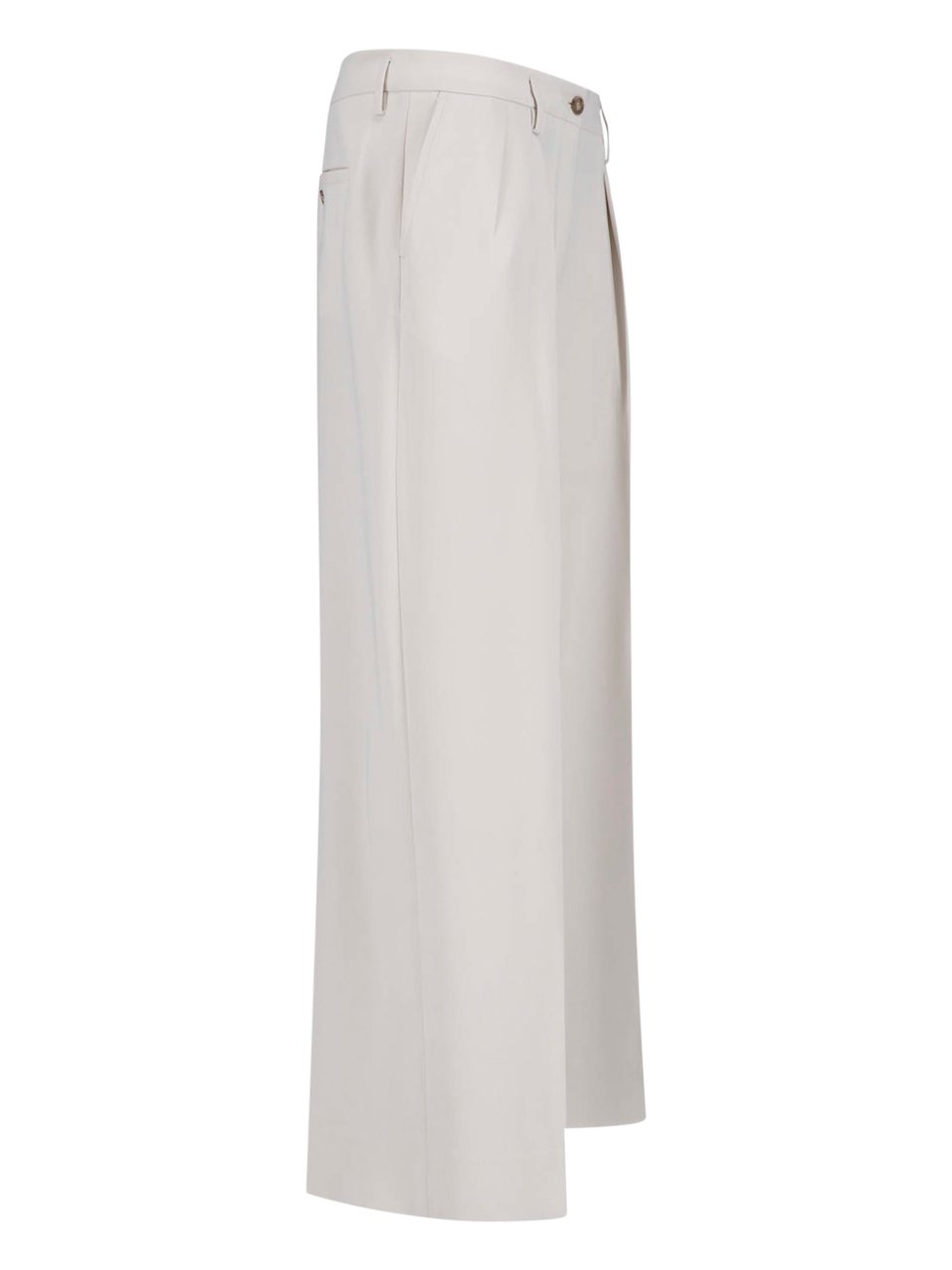 Filippa K Cream Paloma Mid-Rise Wide Leg Trousers Neutraal