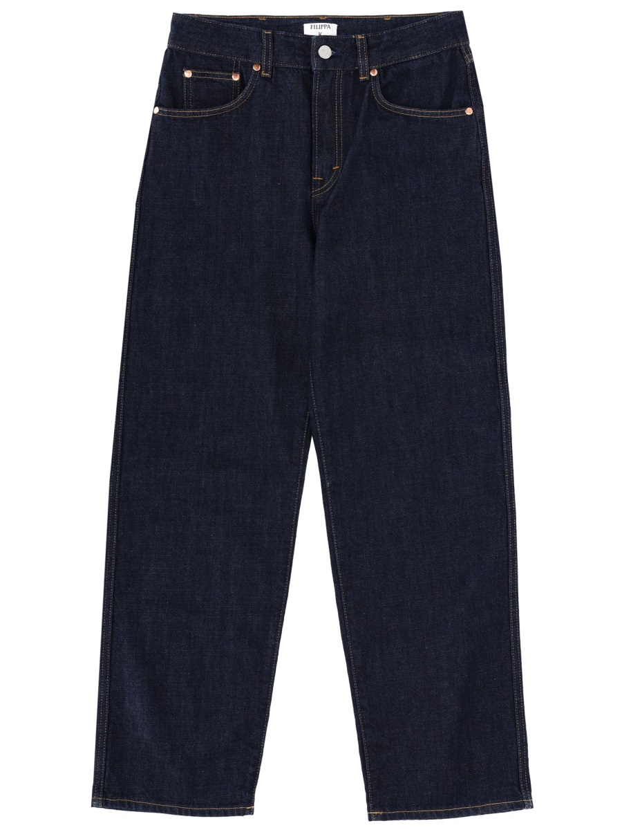 Filippa K High-Rise Dark Indigo Regular Jeans Zwart