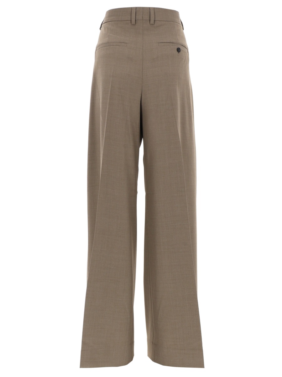 Filippa K Harlow Tailored Creases Wide Trousers Bruin