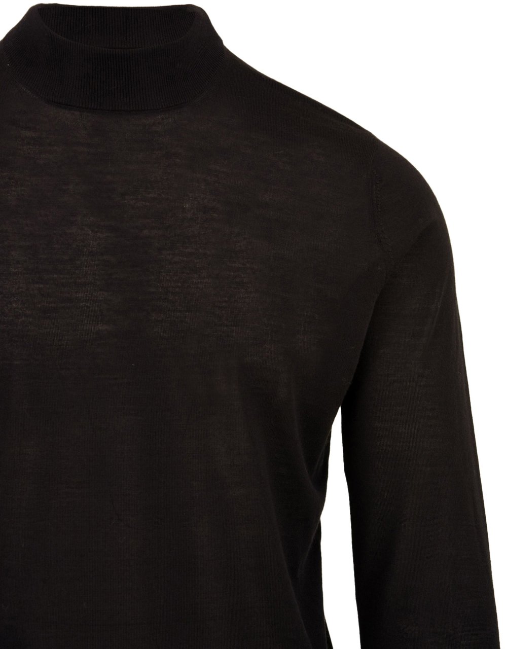 Filippo De Laurentiis Elegant Black Merino Turtleneck Sweater Zwart