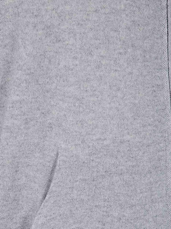 Filippo De Laurentiis Full-Zip Hooded Cardigan In Wool Grijs