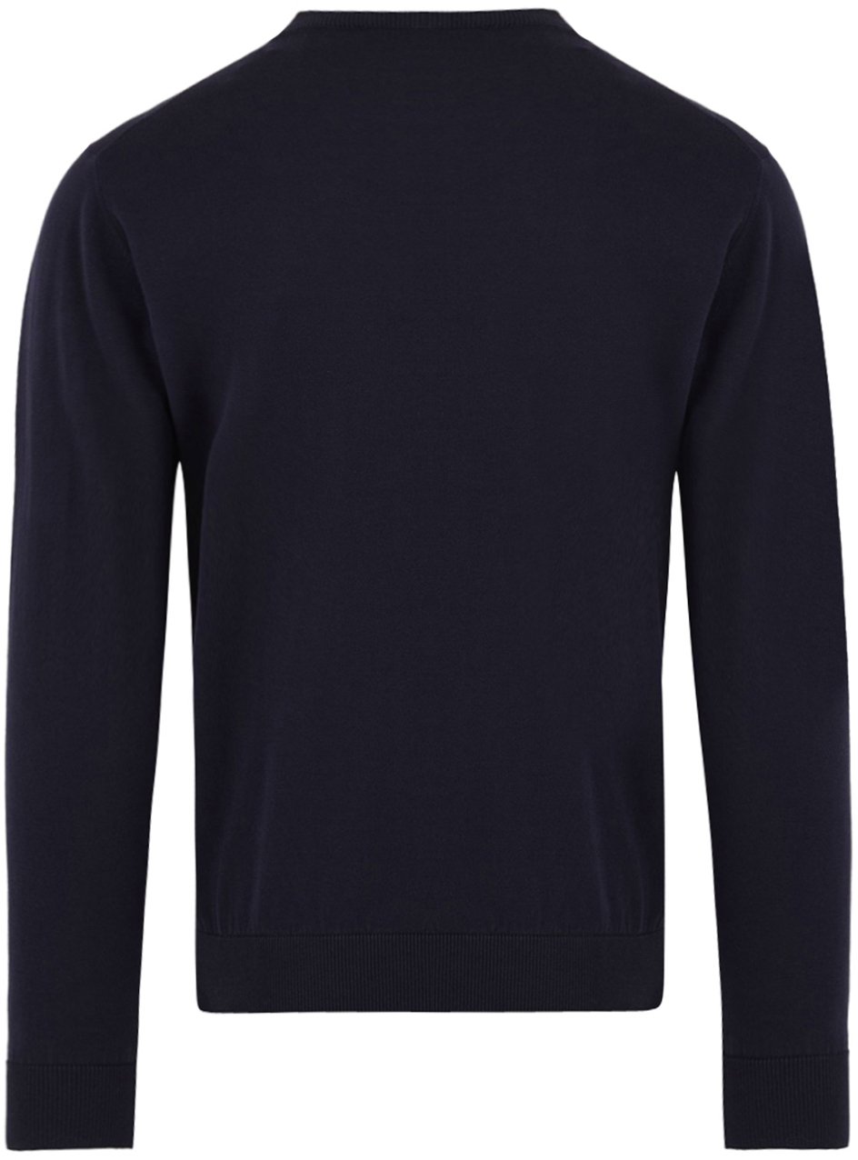 Filippo De Laurentiis Long-Sleeve Crew Neck Sweater with Ribbed Details Zwart