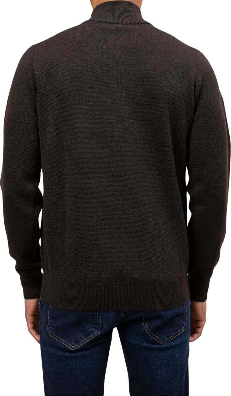 Filippo De Laurentiis Refined Cardigan With High Collar Zwart