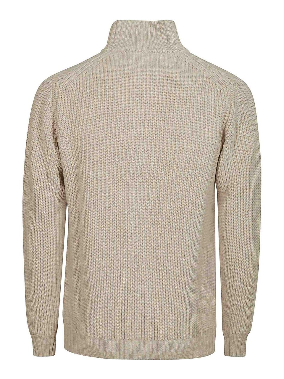 Filippo De Laurentiis Contemporary Merino Wool Cardigan Neutraal