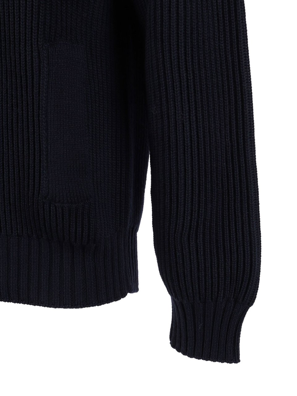 Filippo De Laurentiis Navy Blue Fine Merino Cardigan Zwart