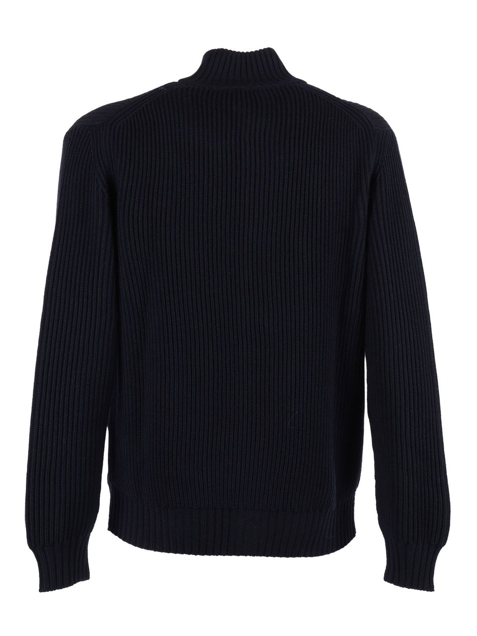 Filippo De Laurentiis Navy Blue Fine Merino Cardigan Zwart
