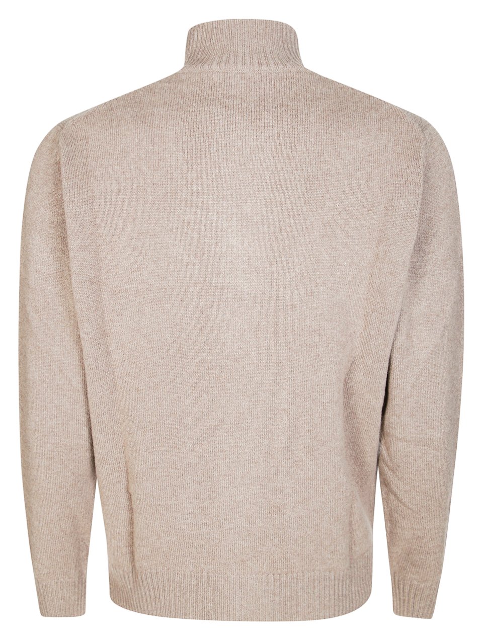 Filippo De Laurentiis Tailored Cashmere Bomber Jacket with Ribbed Detailing Grijs