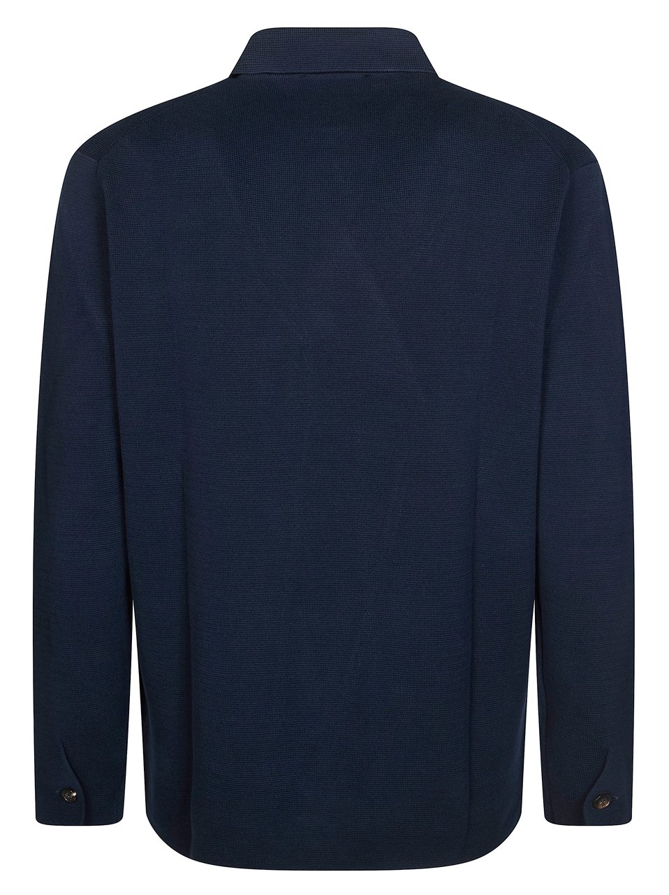 Filippo De Laurentiis Dark Navy Knit Shirt Jacket Zwart