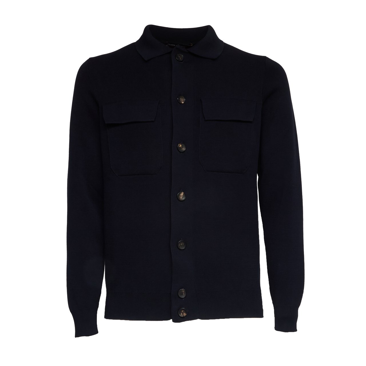Filippo De Laurentiis Crepe Cotton Multi-Pocket Field Jacket Zwart