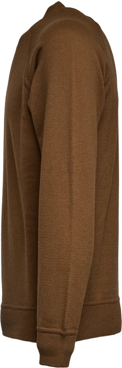 Filippo De Laurentiis Maglia Felpa Girocollo Raglan In Lana, Cashmere Bruin