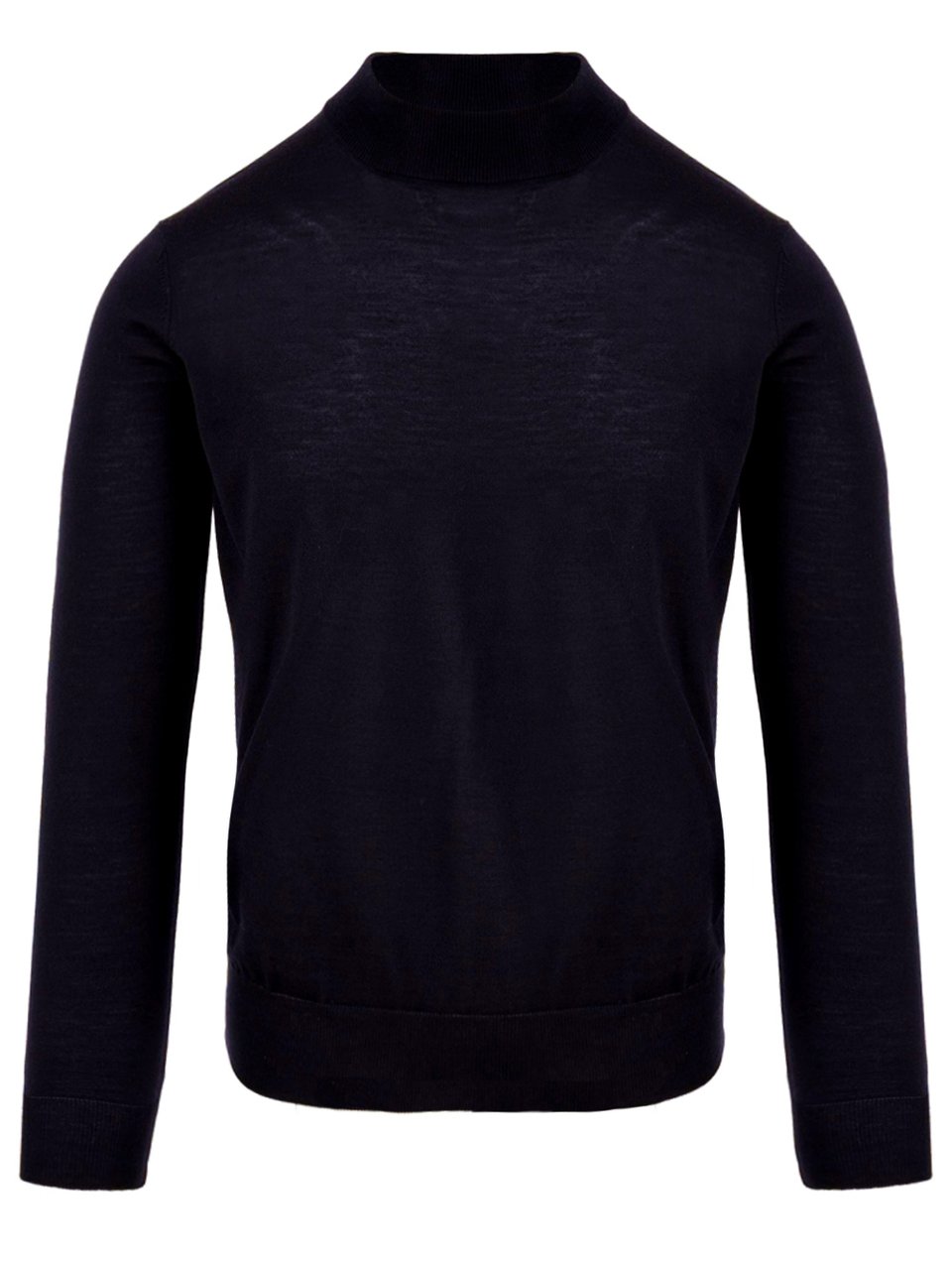 Filippo De Laurentiis Navy Blue Merino Wool Turtleneck Sweater Blauw