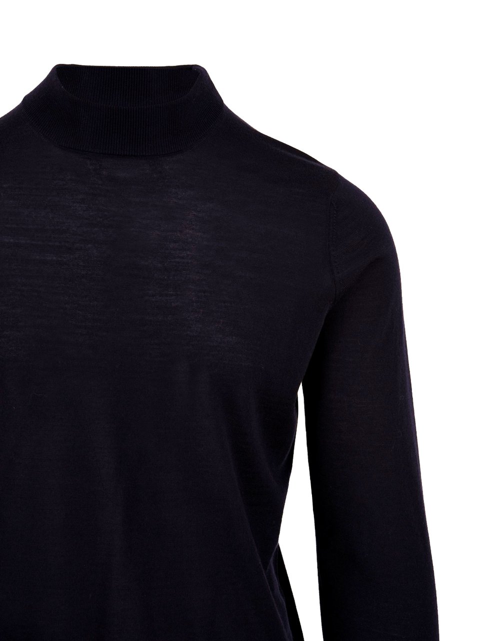 Filippo De Laurentiis Navy Blue Merino Wool Turtleneck Sweater Blauw
