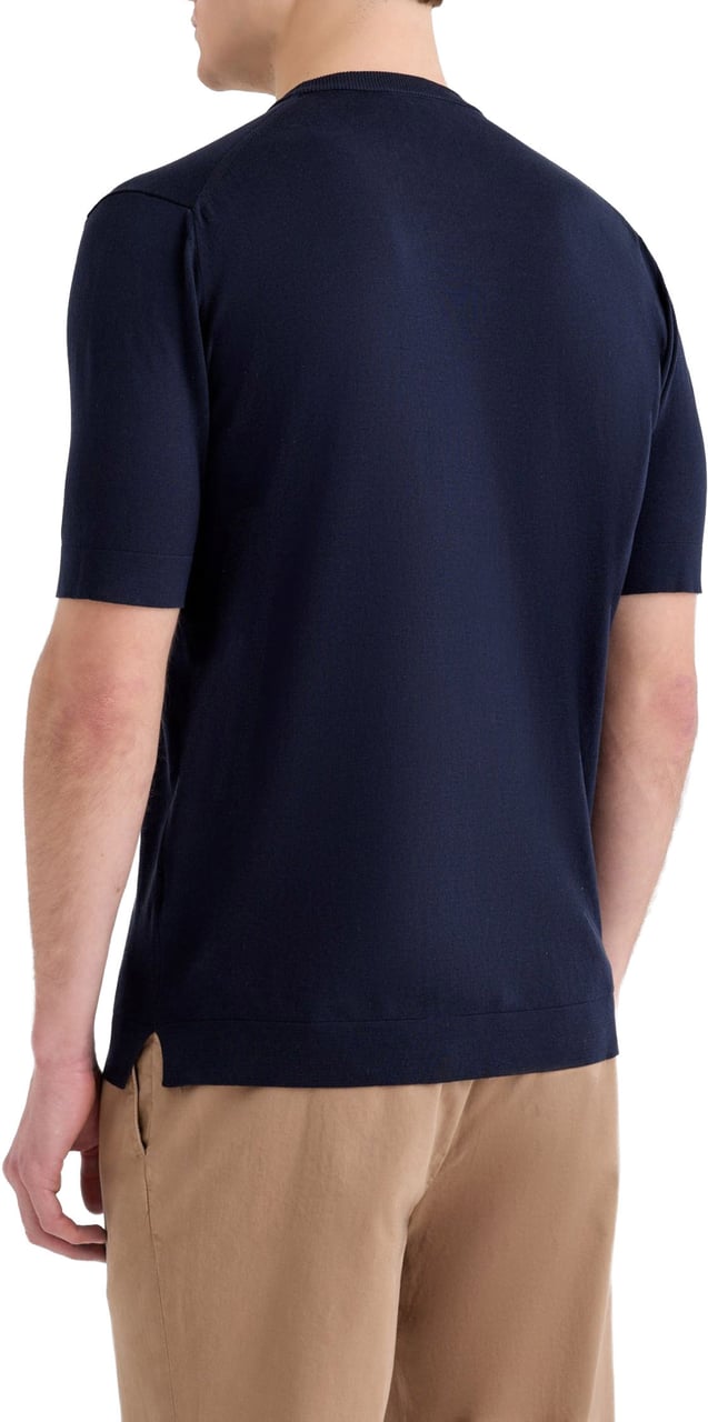 Filippo De Laurentiis Tshirt Mc T-shirts Donkerblauw Ts0mc Cr14r Blauw
