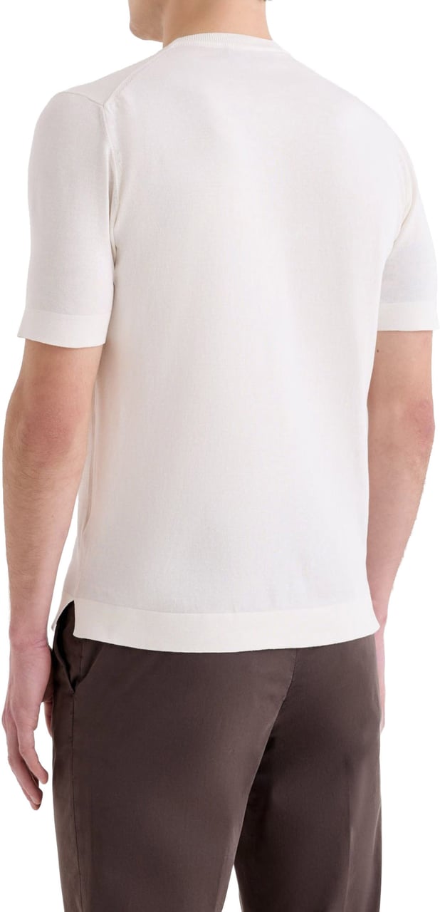 Filippo De Laurentiis Tshirt Mc T-shirts Ecru Ts0mc Cr14r Wit