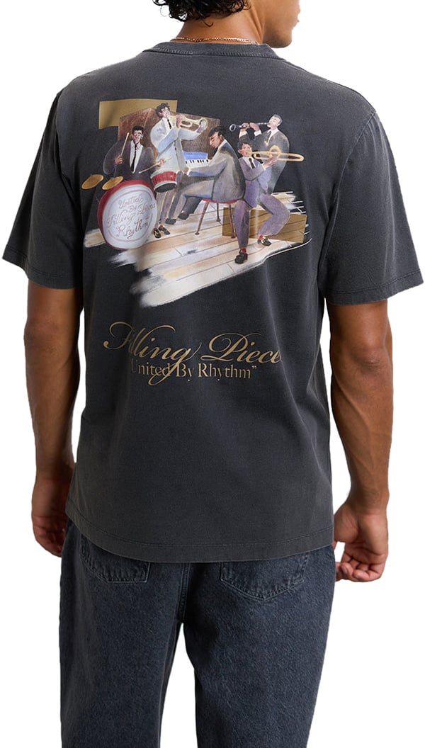 Filling Pieces T-shirt Band Vintage Black Zwart