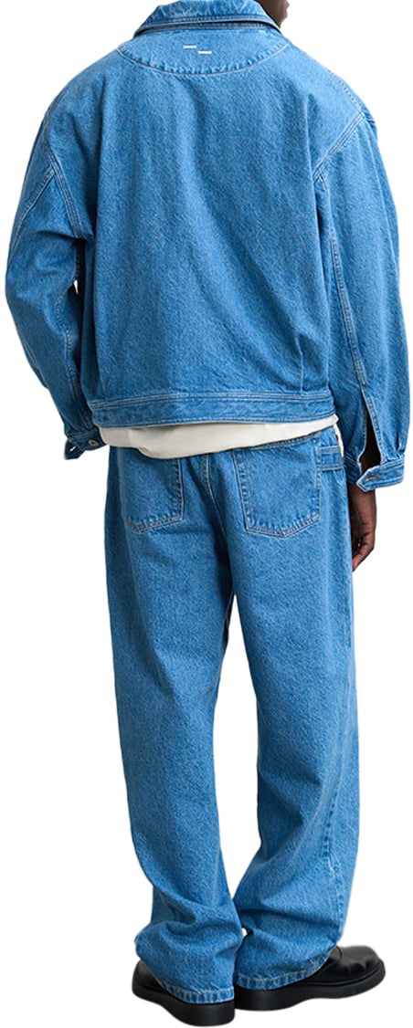 Filling Pieces Denim Pants Washed Indigo Blauw