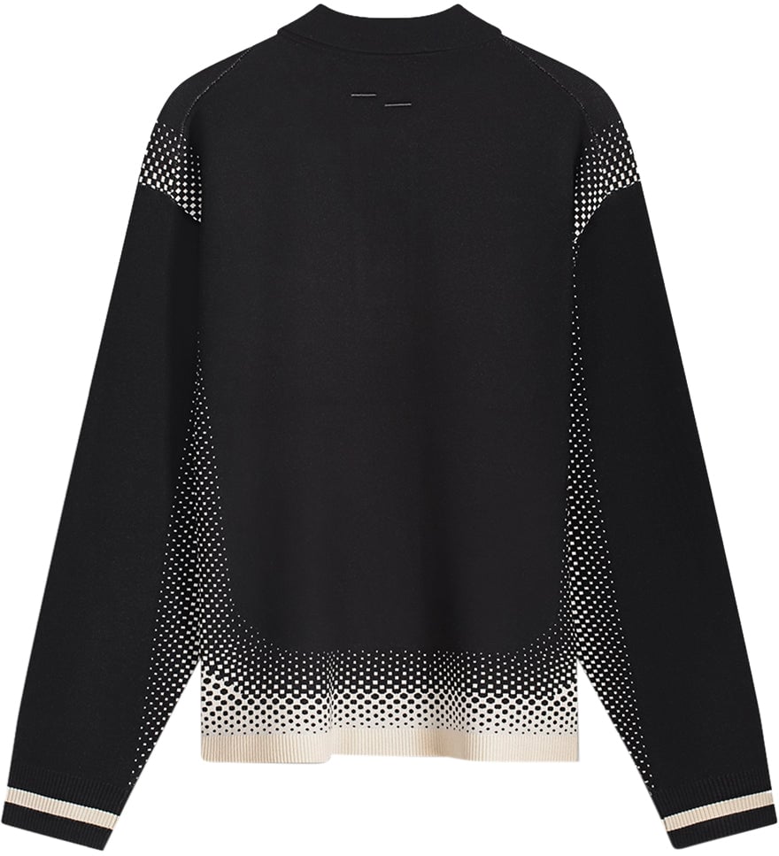 Filling Pieces Knit Shirt Rugby Black Zwart