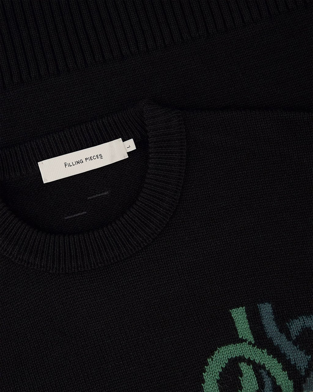 Filling Pieces Knit Sweater Knot Black Zwart