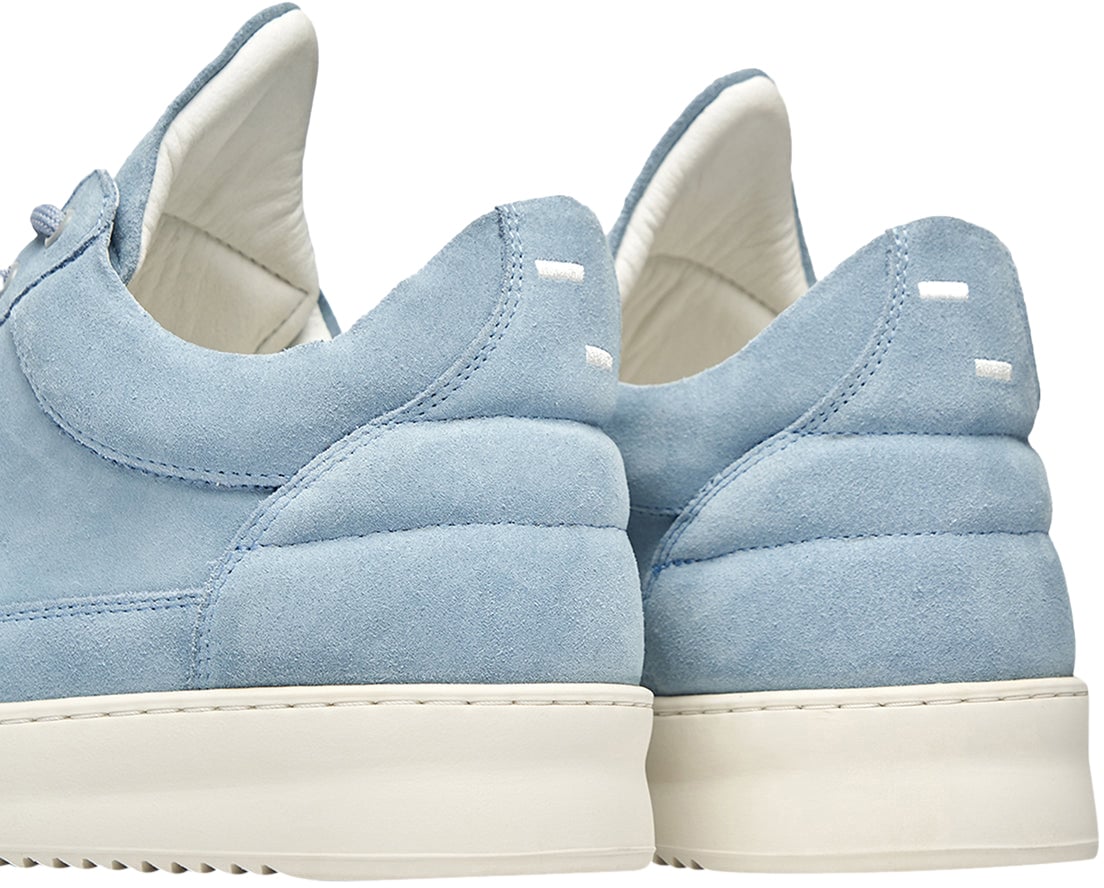 Filling Pieces Low Top Organic Suede Sky Blauw